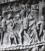 unknow artist Caught Women and Children, relief at the Pillar of Marcus Aurelius. Rome oil